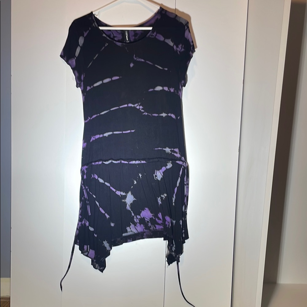 Purple Tie-Dye Women's Dress